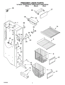04 - Freezer Liner parts for Kitchenaid Refrigerator KSRG27FKWH04 from AppliancePartsPros.com
