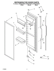 06 - Refrigerator Door parts for Kitchenaid Refrigerator KSRG27FKWH04 from AppliancePartsPros.com