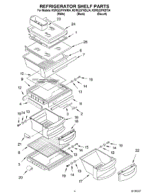 03 - Refrigerator Shelf parts for Kitchenaid Refrigerator KSRG25FKBL04 from AppliancePartsPros.com