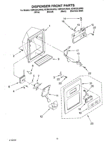 09 - Dispenser Front parts for Kitchenaid Refrigerator KSRK22ILBT02 from AppliancePartsPros.com