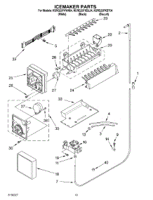 12 - Ice Maker, Optional parts for Kitchenaid Refrigerator KSRG25FKBL04 from AppliancePartsPros.com
