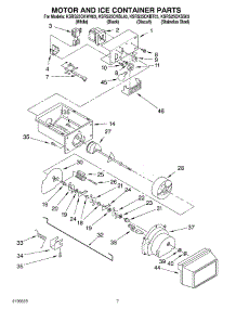 05 - Motor And Ice Container Parts parts for Kitchenaid Refrigerator KSRS25CKBT03 from AppliancePartsPros.com