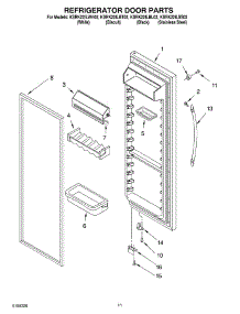 07 - Refrigerator Door parts for Kitchenaid Refrigerator KSRK22ILWH02 from AppliancePartsPros.com