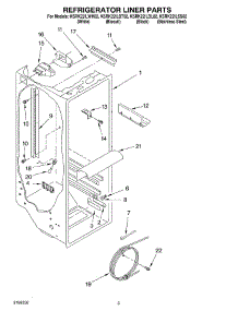 02 - Refrigerator Liner parts for Kitchenaid Refrigerator KSRK22ILSS02 from AppliancePartsPros.com