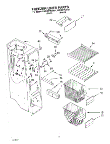 04 - Freezer Liner parts for Kitchenaid Refrigerator KSRU22FKWH04 from AppliancePartsPros.com