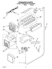 10 - Ice Maker parts for Kitchenaid Refrigerator KSRU22FKWH04 from AppliancePartsPros.com