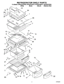 03 - Refrigerator Shelf Parts parts for Kitchenaid Refrigerator KSRS25CKWH03 from AppliancePartsPros.com