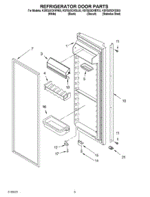 06 - Refrigerator Door Parts parts for Kitchenaid Refrigerator KSRS25CKBL03 from AppliancePartsPros.com