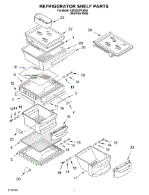 05 - Refrigerator Shelf parts for Kitchenaid Refrigerator KSRG22FKSS04 from AppliancePartsPros.com