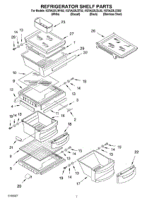 05 - Refrigerator Shelf Parts parts for Kitchenaid Refrigerator KSRA22ILBL02 from AppliancePartsPros.com