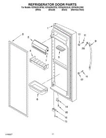 07 - Refrigerator Door Parts parts for Kitchenaid Refrigerator KSRA22ILBL02 from AppliancePartsPros.com