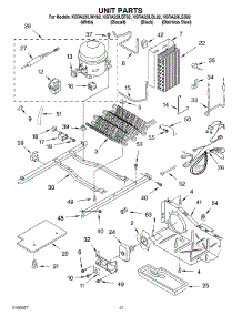 10 - Unit Parts parts for Kitchenaid Refrigerator KSRA22ILWH02 from AppliancePartsPros.com