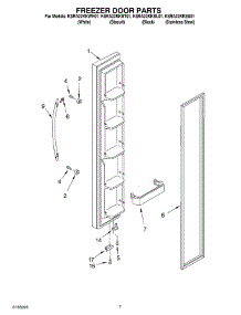 05 - Freezer Door parts for Kitchenaid Refrigerator KSRA22KKSS01 from AppliancePartsPros.com
