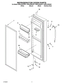 04 - Refrigerator Door parts for Kitchenaid Refrigerator KSRA22KKBT01 from AppliancePartsPros.com