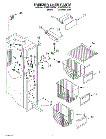 04 - Freezer Liner Parts parts for Kitchenaid Refrigerator KSRB25FKBL03 from AppliancePartsPros.com