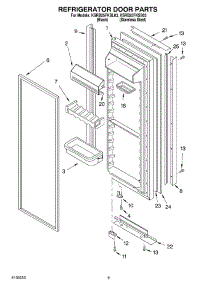 06 - Refrigerator Door Parts parts for Kitchenaid Refrigerator KSRB25FKBL03 from AppliancePartsPros.com