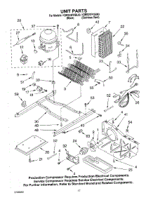 11 - Unit Parts parts for Kitchenaid Refrigerator KSRB25FKBL03 from AppliancePartsPros.com
