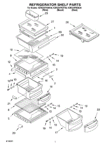 05 - Refrigerator Shelf parts for Kitchenaid Refrigerator KSRG22FKBT04 from AppliancePartsPros.com