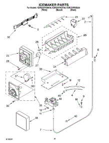 11 - Icemaker parts for Kitchenaid Refrigerator KSRG22FKBL04 from AppliancePartsPros.com