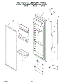07 - Refrigerator Door parts for Kitchenaid Refrigerator KSRG22FKWH04 from AppliancePartsPros.com
