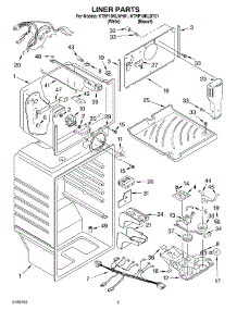 02 - Liner parts for Kitchenaid Refrigerator KTRP19KLWH01 from AppliancePartsPros.com