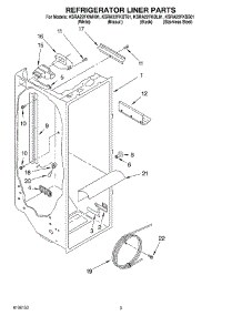 02 - Refrigerator Liner Parts parts for Kitchenaid Refrigerator KSRA22FKWH01 from AppliancePartsPros.com