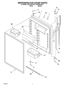 04 - Refrigerator Door parts for Kitchenaid Refrigerator KTRP19KLBT01 from AppliancePartsPros.com