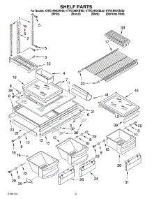 03 - Shelf parts for Kitchenaid Refrigerator KTRC19KKBL02 from AppliancePartsPros.com