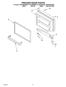 06 - Freezer Door, Optional parts for Kitchenaid Refrigerator KTRC19KKWH02 from AppliancePartsPros.com
