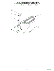08 - Water Dispenser, Optional parts for Kitchenaid Refrigerator KTRS22ELWH00 from AppliancePartsPros.com