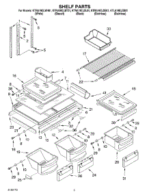 03 - Shelf parts for Kitchenaid Refrigerator KTLA19ELSS01 from AppliancePartsPros.com