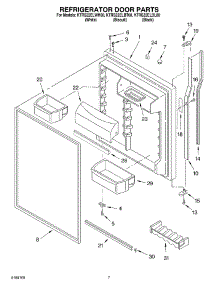 04 - Refrigerator Door parts for Kitchenaid Refrigerator KTRS22ELBT00 from AppliancePartsPros.com