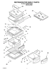 05 - Refrigerator Shelf parts for Kitchenaid Refrigerator KSRG22FKSS03 from AppliancePartsPros.com