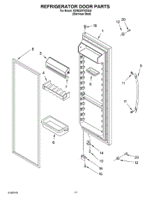 07 - Refrigerator Door parts for Kitchenaid Refrigerator KSRG22FKSS03 from AppliancePartsPros.com