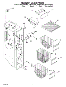 04 - Freezer Liner Parts parts for Kitchenaid Refrigerator KSRA25ILSS01 from AppliancePartsPros.com
