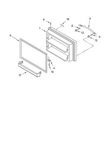 Freezer Door parts for Kitchenaid Refrigerator KTRA19ELBT01 from AppliancePartsPros.com