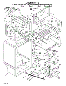 02 - Liner parts for Kitchenaid Refrigerator KTRC22KKBL02 from AppliancePartsPros.com