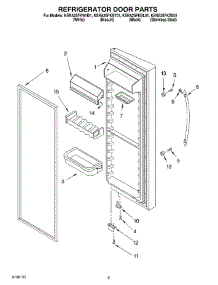 06 - Refrigerator Door Parts parts for Kitchenaid Refrigerator KSRA25FKSS01 from AppliancePartsPros.com