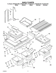 03 - Shelf parts for Kitchenaid Refrigerator KTRA22ELWH01 from AppliancePartsPros.com