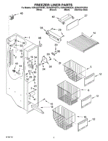 04 - Freezer Liner Parts parts for Kitchenaid Refrigerator KSRA25FKBL01 from AppliancePartsPros.com