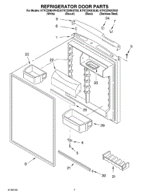 04 - Refrigerator Door parts for Kitchenaid Refrigerator KTRC22KKWH02 from AppliancePartsPros.com
