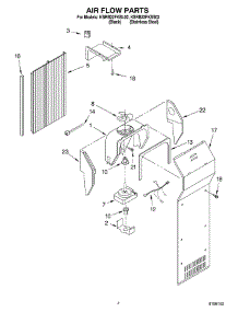 03 - Air Flow parts for Kitchenaid Refrigerator KSRB22FKBL02 from AppliancePartsPros.com