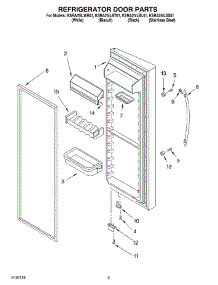 06 - Refrigerator Door Parts parts for Kitchenaid Refrigerator KSRA25ILBT01 from AppliancePartsPros.com