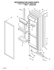 07 - Refrigerator Door parts for Kitchenaid Refrigerator KSRB22FKSS02 from AppliancePartsPros.com
