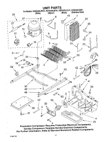 11 - Unit Parts parts for Kitchenaid Refrigerator KSRA25ILWH01 from AppliancePartsPros.com
