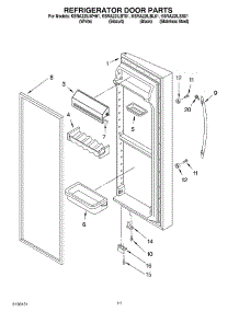 07 - Refrigerator Door Parts parts for Kitchenaid Refrigerator KSRA22ILBL01 from AppliancePartsPros.com