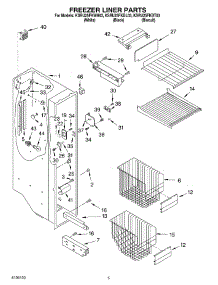 04 - Freezer Liner parts for Kitchenaid Refrigerator KSRU25FKBT03 from AppliancePartsPros.com