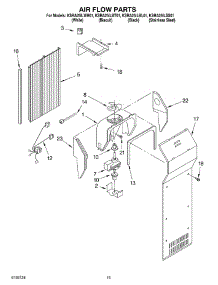 09 - Air Flow Parts parts for Kitchenaid Refrigerator KSRA25ILBL01 from AppliancePartsPros.com