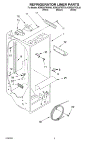 02 - Refrigerator Liner parts for Kitchenaid Refrigerator KSRG22FKBL03 from AppliancePartsPros.com