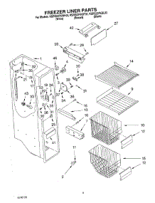 04 - Freezer Liner parts for Kitchenaid Refrigerator KSRG22FKBL03 from AppliancePartsPros.com